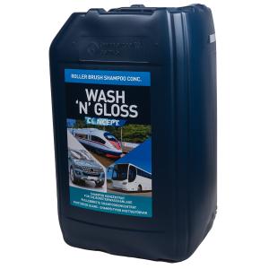 Wash 'n' Gloss, pH Neutralt shampoo med vaxeffekt, 25 Liter.