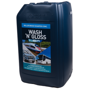 Wash 'n' Gloss, pH Neutralt shampoo med vaxeffekt, 25 Liter.