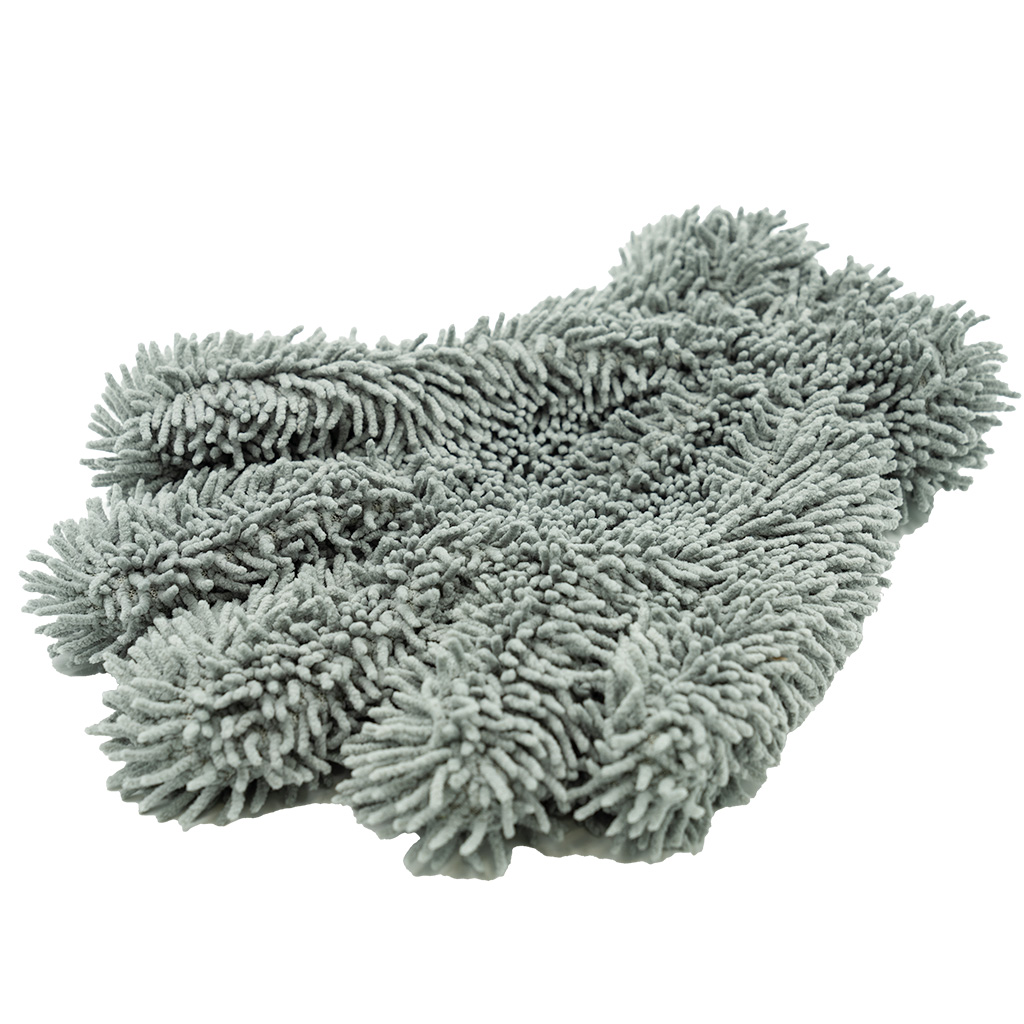 Tvätthandske av mikrofiber, fingermodell. Grå "Gorilla Glove"