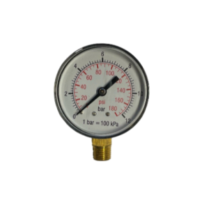 Manometer 63 mm diameter 0-12 Bar 1/4"