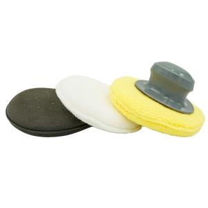 Appliceringssvamp i mikrofiber, 125 mm. 3-pack, med handtag.