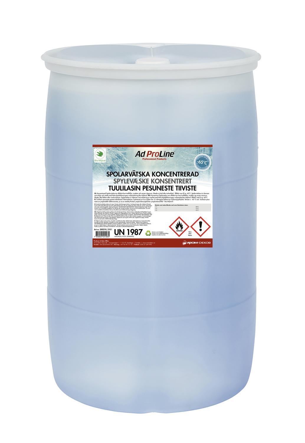 Spolarvätska koncentrerad, Fat 200 Liter