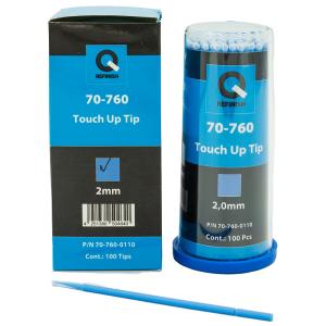 Stenskottspensel Touch Up Tip 2 mm, 100 Pack (BLÅ)