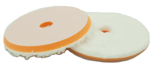 Polerrondell 140x9x130 mm, Microfiberpad Vit/Orange.