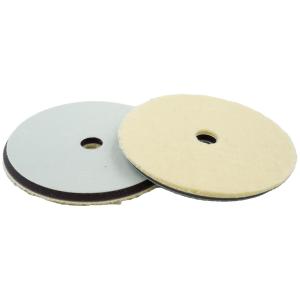 Polerrondell 165x9x155 mm, Micro Woolpad naturvit/grå