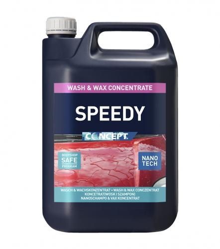 Speedy Wash & Wax, Shampo med nanovax, lågskummande, 5 Liter.