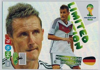 Limited Edition, 2014 Adrenalyn World Cup, Miroslav Klose