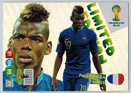 Limited Edition, 2014 Adrenalyn World Cup, Paul Pogba