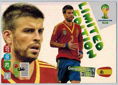 Limited Edition, 2014 Adrenalyn World Cup, Gerard Pique