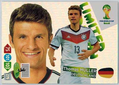 Limited Edition, 2014 Adrenalyn World Cup, Thomas Muller / Thomas Müller