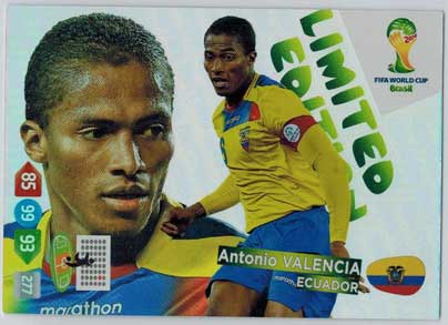 Limited Edition, 2014 Adrenalyn World Cup, Antonio Valencia