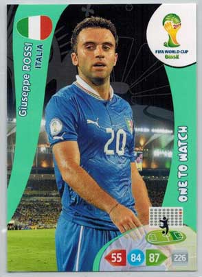 One to Watch, 2014 Adrenalyn World Cup #219 Giuseppe Rossi