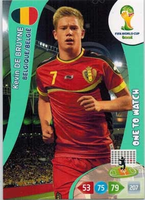 One to Watch, 2014 Adrenalyn World Cup #031 Kevin De Bruyne