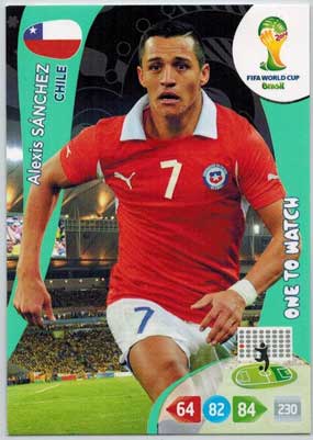 One to Watch, 2014 Adrenalyn World Cup #074 Alexis Sanchez