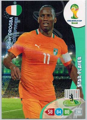 Star Player, 2014 Adrenalyn World Cup #102 Didier Drogba