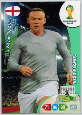 Star Player, 2014 Adrenalyn World Cup #139 Wayne Rooney