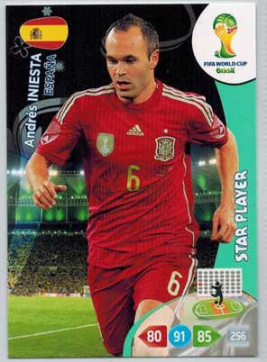 Star Player, 2014 Adrenalyn World Cup #150 Andres Iniesta