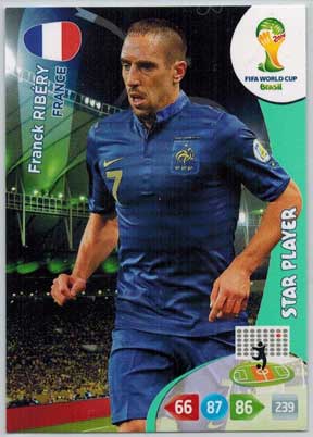 Star Player, 2014 Adrenalyn World Cup #163 Franck Ribery