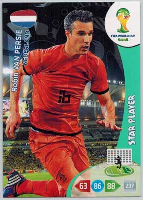 Star Player, 2014 Adrenalyn World Cup #260 Robin van Persie