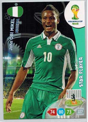 Star Player, 2014 Adrenalyn World Cup #264 John Obi Mikel