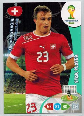 Star Player, 2014 Adrenalyn World Cup #300 Xherdan Shaqiri