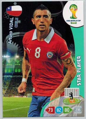Star Player, 2014 Adrenalyn World Cup #072 Arturo Vidal