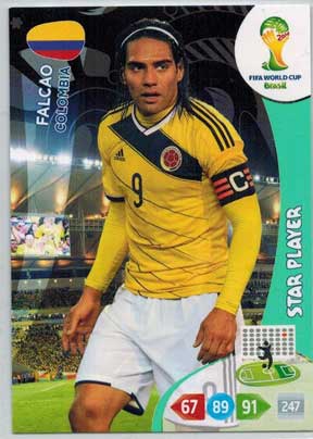 Star Player, 2014 Adrenalyn World Cup #086 Falcao