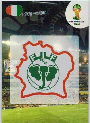 Teams Logos, 2014 Adrenalyn World Cup #094 Cote D Ivoire