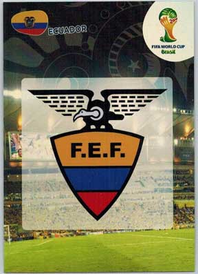 Teams Logos, 2014 Adrenalyn World Cup #118 Ecuador