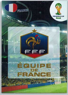 Teams Logos, 2014 Adrenalyn World Cup #157 France
