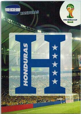 Teams Logos, 2014 Adrenalyn World Cup #187 Honduras