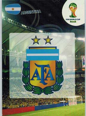 Teams Logos, 2014 Adrenalyn World Cup #007 Argentina