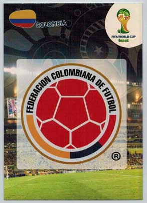 Teams Logos, 2014 Adrenalyn World Cup #076 Colombia