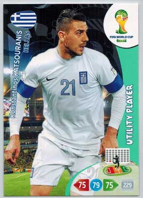 Utility Player, 2014 Adrenalyn World Cup #182 Konstantinos Katsouranis