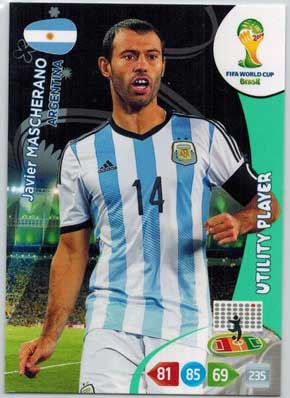 Utility Player, 2014 Adrenalyn World Cup #012 Javier Mascherano