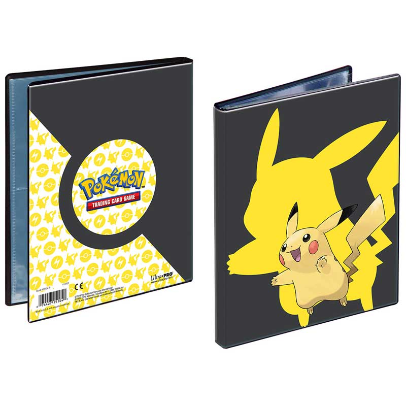 Pokemon, Portfoliopärm A5 (Rymmer 40 kort) Pikachu (Svart bakgrund) - 4 Pocket [ULT15104-P]