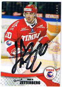 2004-05 SHL Pure Skills Limited Signatures #3 Henrik Zetterberg /50