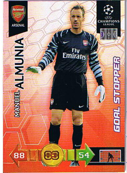 Goal Stopper, 2010-11 Adrenalyn Champions League, Manuel Almunia