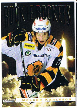 2009-10 SHL s.1 Rookie Rockets Gold #10 Melker Karlsson Skellefteå AIK /30