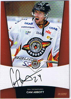 2010-11 SHL s.1 Signatures #08 Cam Abbott, Luleå Hockey 