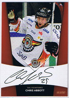 2010-11 SHL s.1 Signatures #09 Chris Abbott, Luleå Hockey