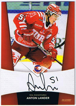2010-11 SHL s.1 Signatures #17 Anton Lander, Timrå IK 