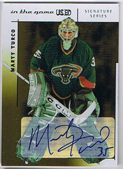 Marty Turco 2003-04 ITG Used Signature Series Autographs Gold #MT
