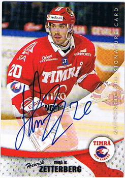2004-05 SHL Elitserien, Pure Skills, Autograf, Henrik Zetterberg, Timrå IK