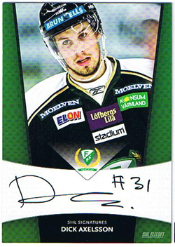 2010-11 SHL s.2 Signatures #12 Dick Axelsson Färjestads BK