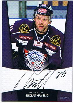 2010-11 SHL s.2 Signatures #17 Niclas Hävelid Linköpings HC
