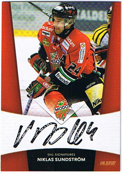 2010-11 SHL s.2 Signatures #19 Niklas Sundström MODO Hockey