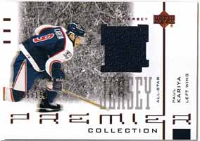 Paul Kariya 2001-02 UD Premier Collection Jerseys Black #BPK B /150