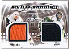 Mike Modano/ Marty Turco 2002-03 Upper Deck MVP Skate Around Jerseys #SDMT