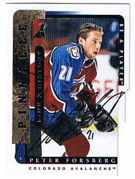 Peter Forsberg 1996-97 Be A Player Link to History Autographs #2B